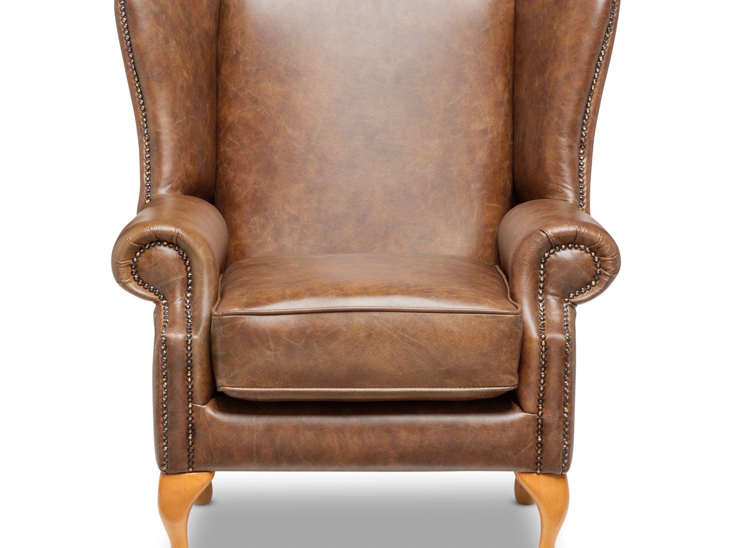Stanhope Chesterfield Armchair Vintage Cognac Leather