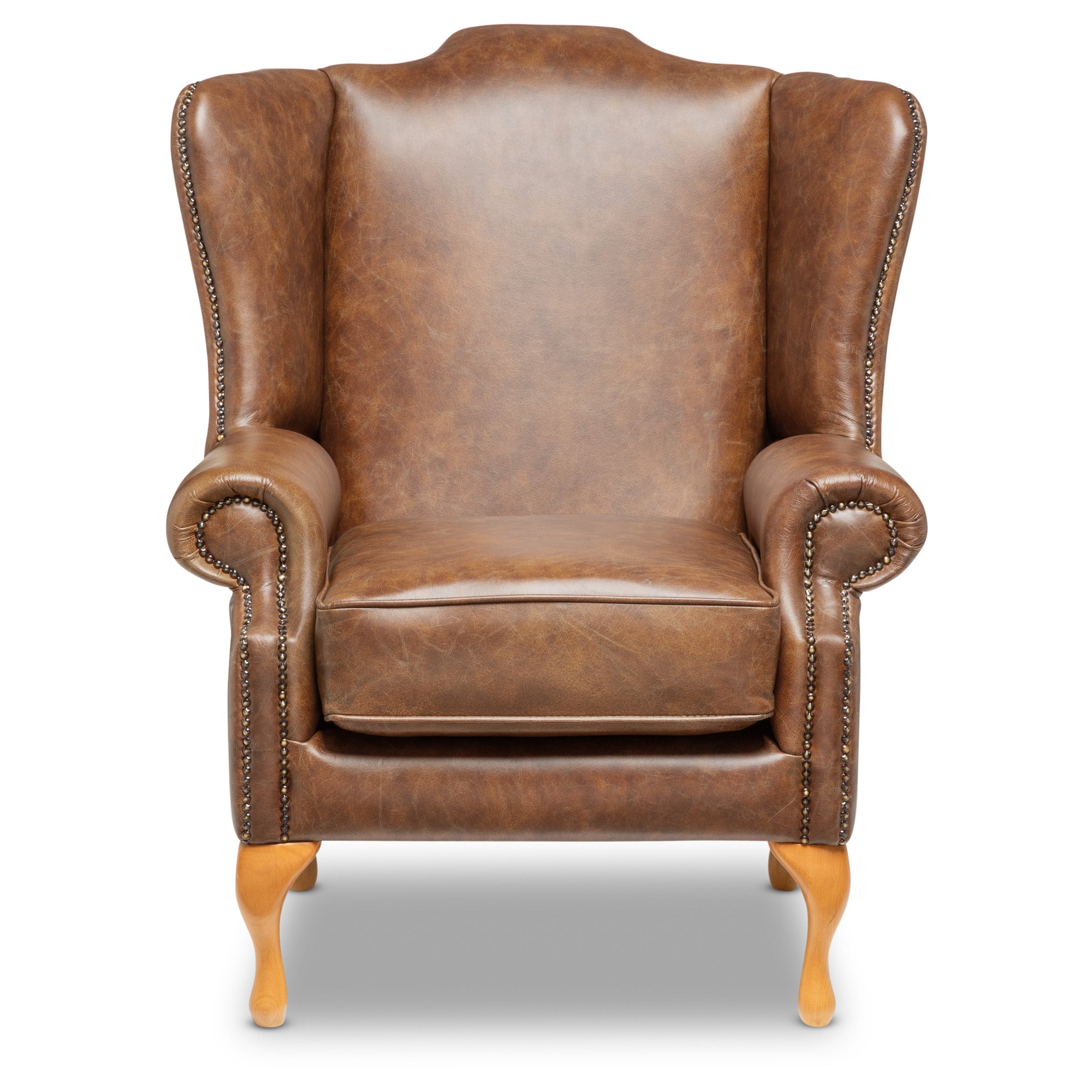 Stanhope Chesterfield Armchair Vintage Cognac Leather