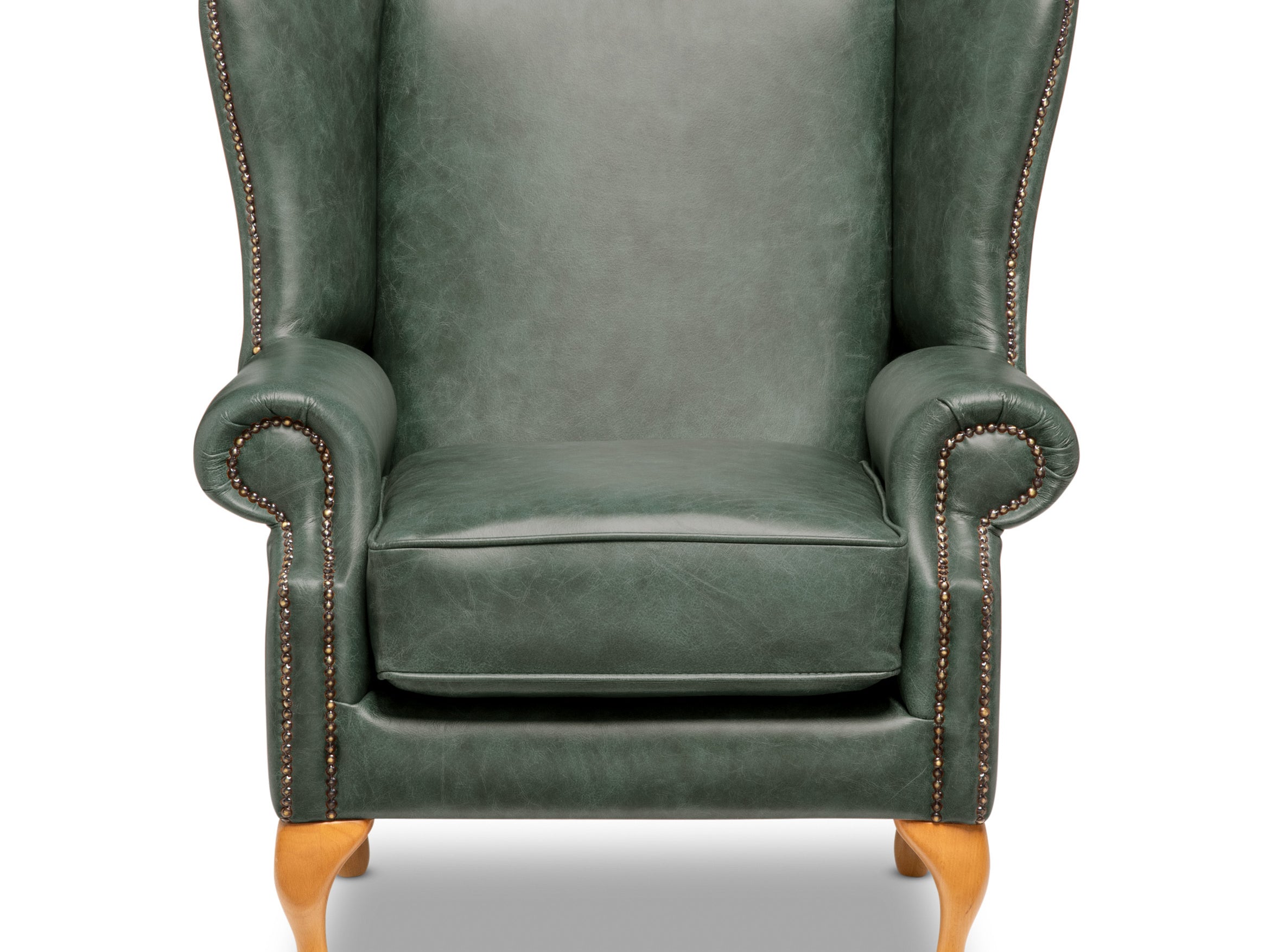 Stanhope Chesterfield Armchair Vintage Green Leather