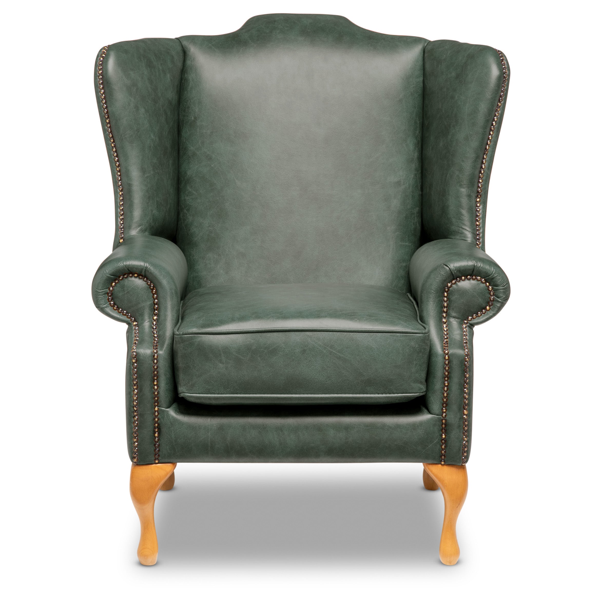 Stanhope Chesterfield Armchair Vintage Green Leather