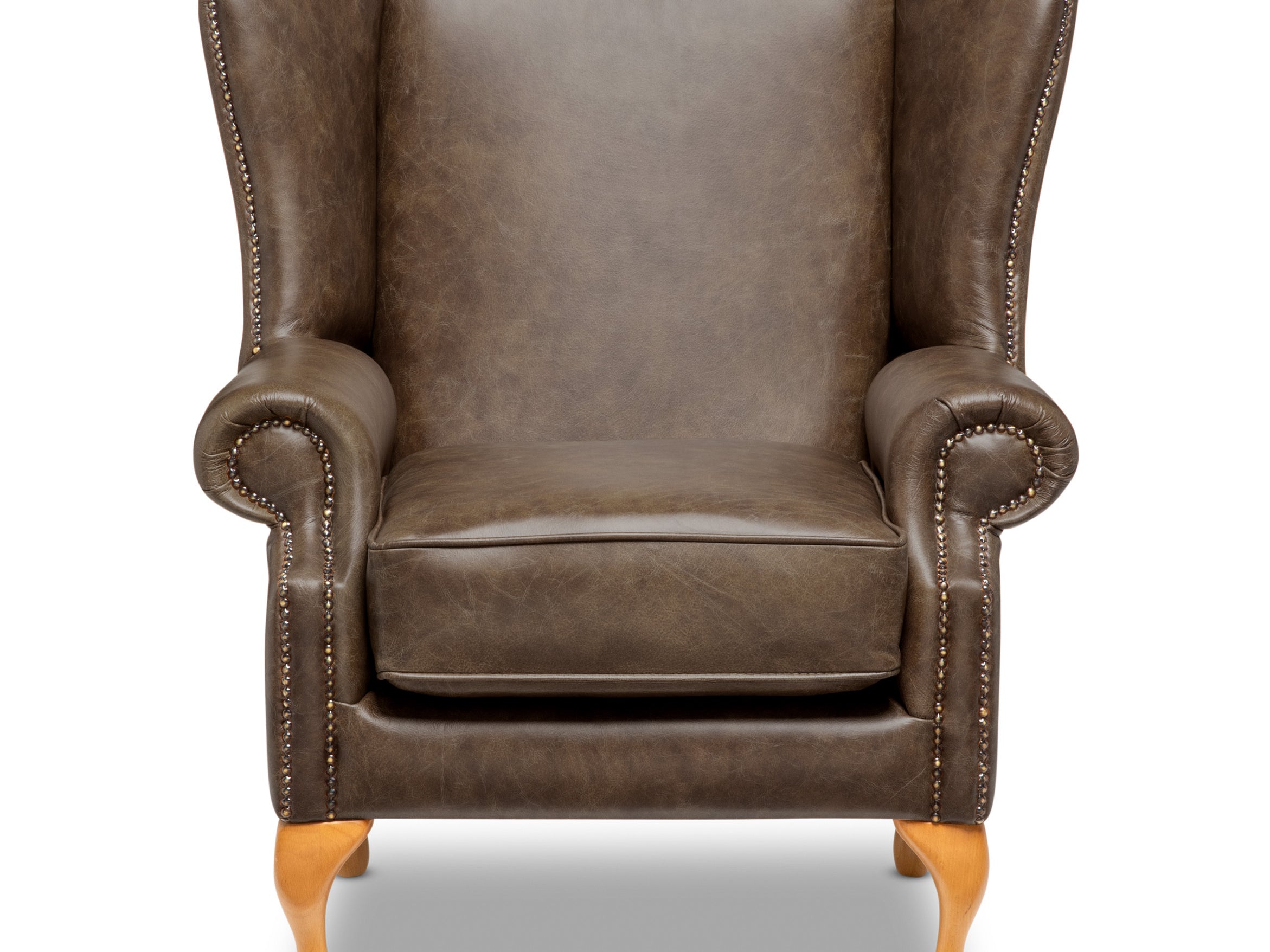 Stanhope Chesterfield Armchair Vintage Truffle Leather