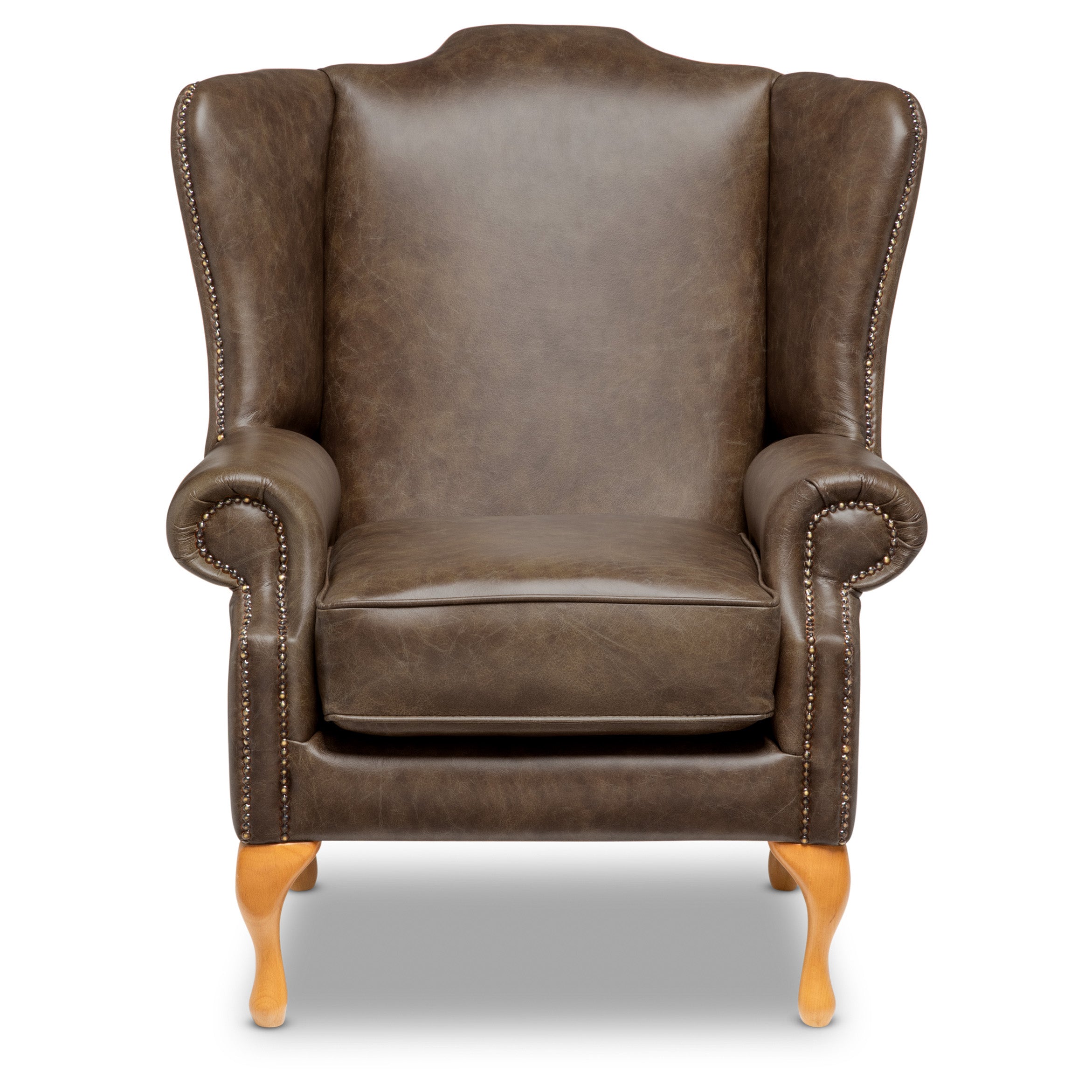 Stanhope Chesterfield Armchair Vintage Truffle Leather