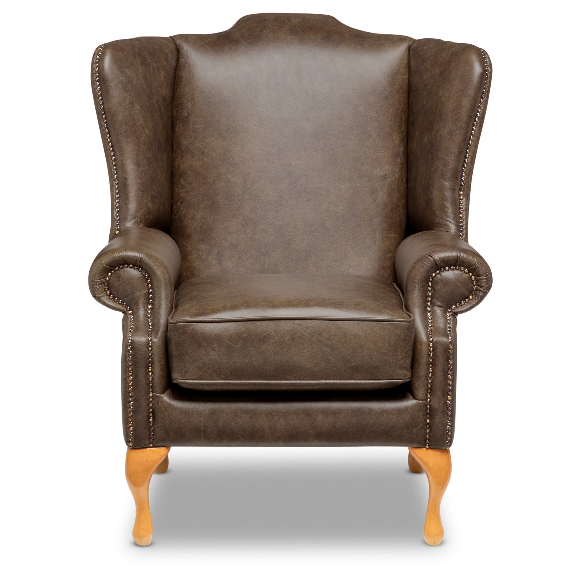 Stanhope Chesterfield Armchair Vintage Truffle Leather